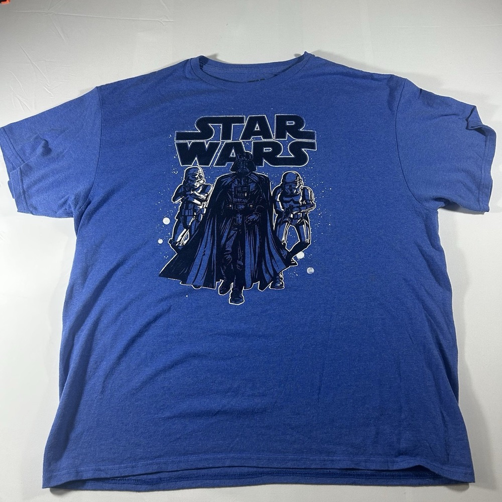 Star Wars Shirt Men XL Blue Jedi Returns Darth Vader Stormtrooper Fifth Sun EUC